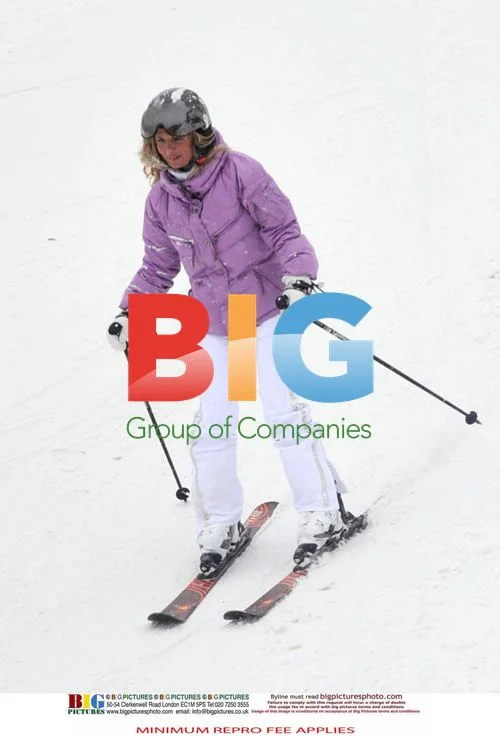 Geri Halliwell Skiing in Swiss Resort