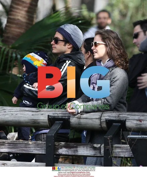 Gael Garcia Bernal with girlfriend and son at zoo