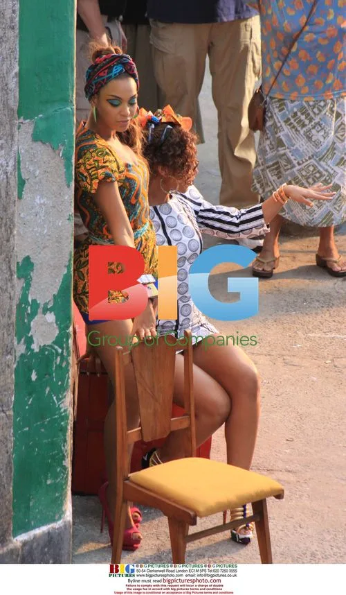 Alicia Keys & Beyonce on Music Video Set