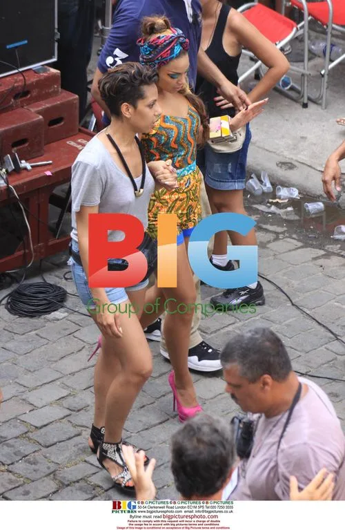 Alicia Keys and Beyonce filming music video