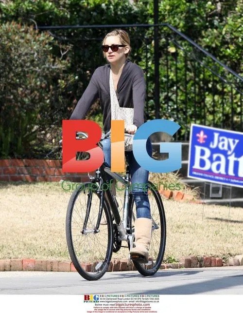 Kate Hudson and Ryder Robinson Cycling in New Orleans