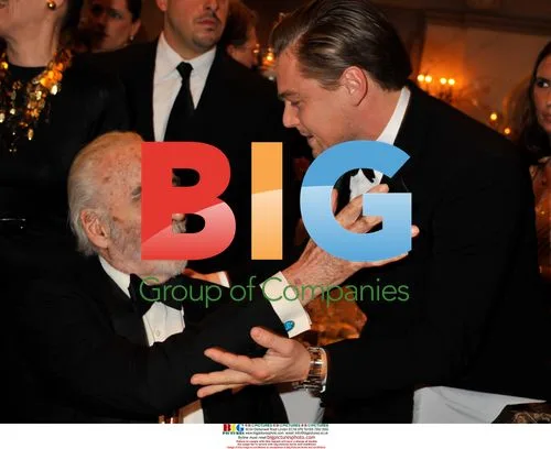 Sir Christopher Lee and Leonardo DiCaprio at Berlin Film Festival