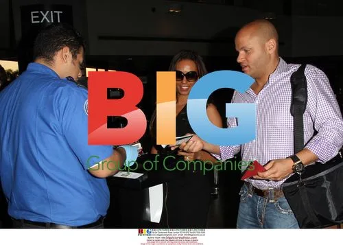 Mel B and Stephen Belafonte at LAX