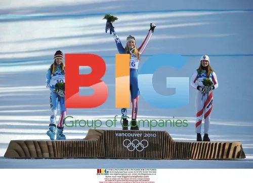 Lindsey Vonn, Julia Mancuso, Elisabeth Goergl at 2010 Winter Olympics