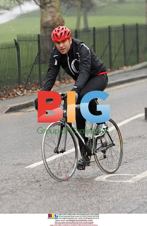David Williams Biking in Rain for Sports Relief