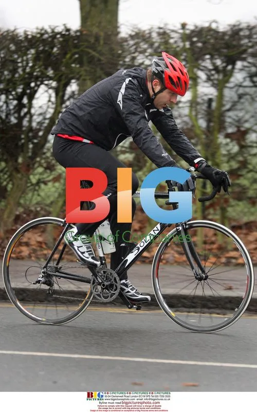 David Williams Bikes in Rain for Sports Relief