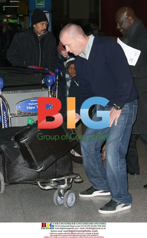 Guy Ritchie with Sons at JFK Airport