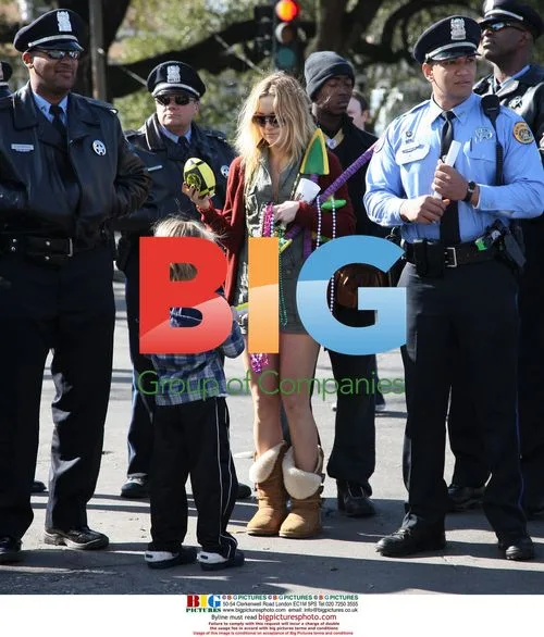 Kate Hudson with Son Ryder at Mardi Gras