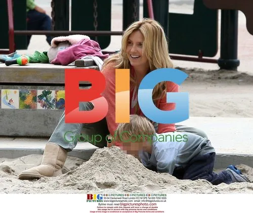Penny Lancaster-Stewart and son in Beverly Hills