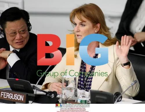 Sarah Ferguson and Ban Ki-moon at UN Event