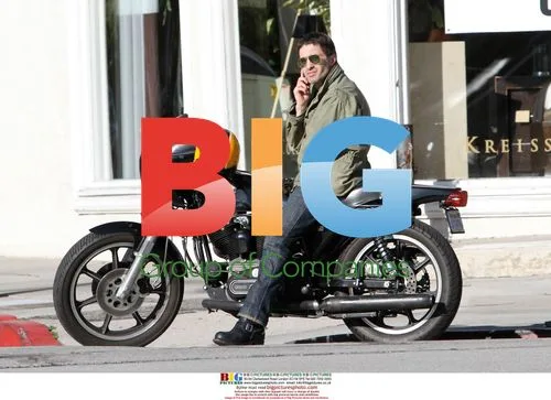 Olivier Martinez on Motorcycle