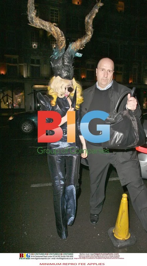 Lady Gaga Leaves Zuma in Headpiece