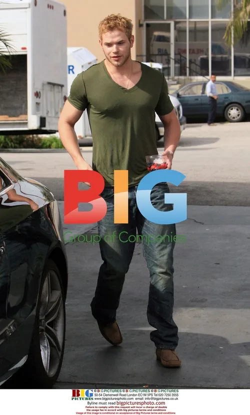 Kellan Lutz at Gas Station
