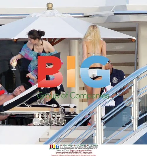 Lindsay Lohan and Sister Ali on Yacht in Saint Barths