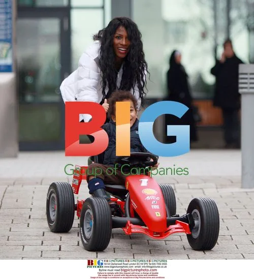 Sinitta and son Zac in new Ferrari Go Kart