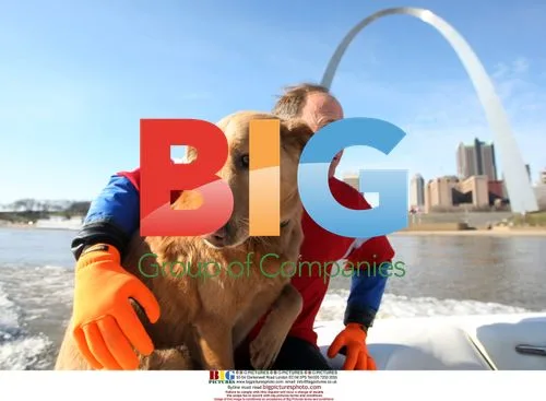Kevin Day and Dog Ski on Mississippi River