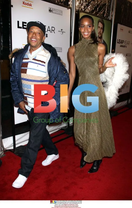 Russell Simmons and Georgina Robertson at Leap Year Premiere