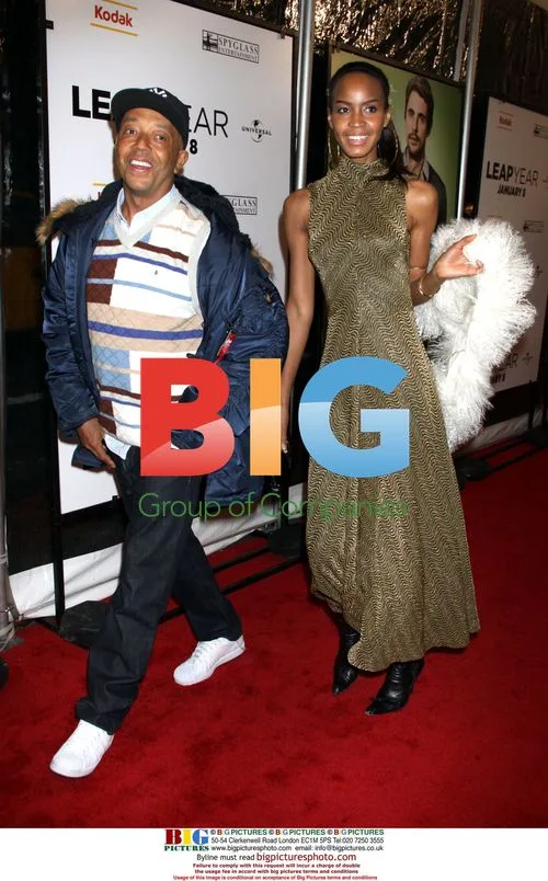 Russell Simmons and Georgina Robertson at Leap Year Premiere