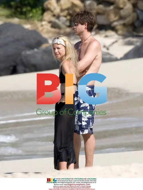 Rachel Zoe on Beach in St Barts