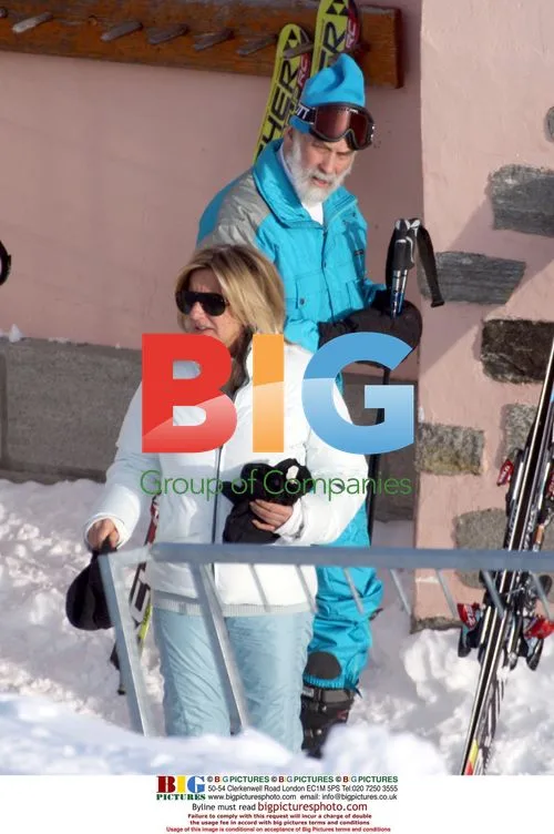 Prince Michael & Wife Ski in Swiss Alps