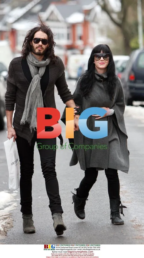 Russell Brand and Katy Perry leaving for breakfast