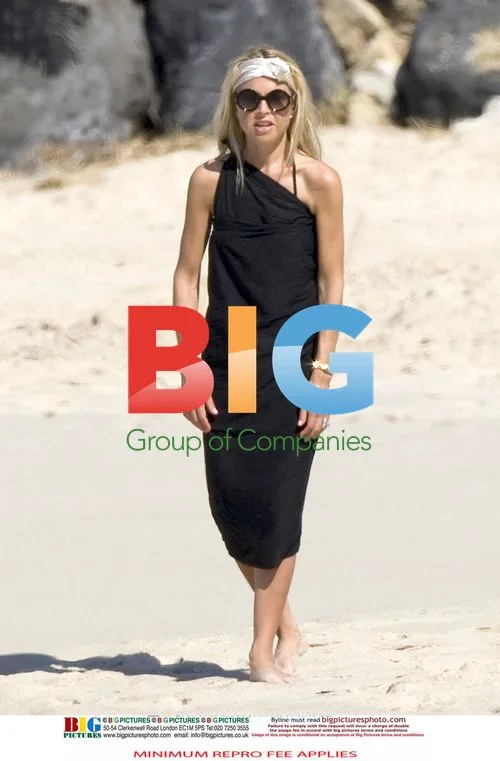 Rachel Zoe on Beach in St Barts