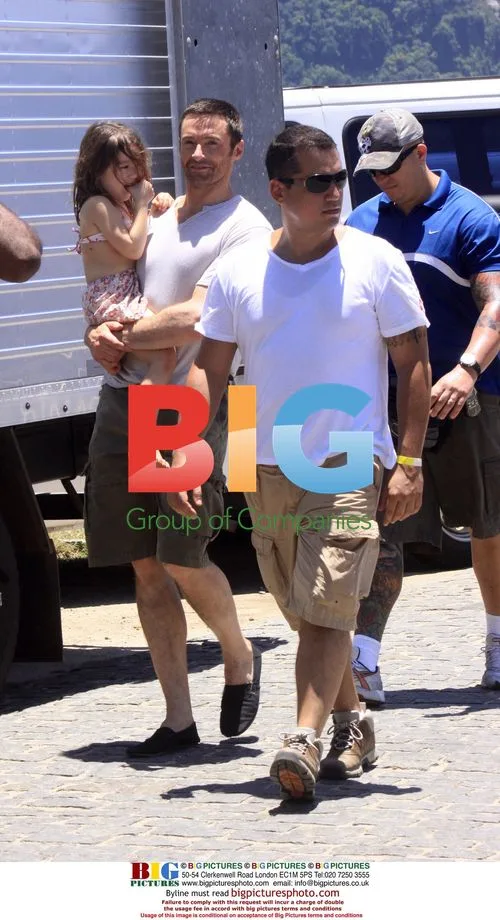 Hugh Jackman and Ana de la Reguera on Grumari Beach