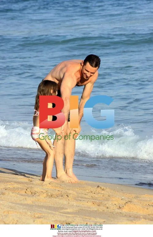 Hugh Jackman’s family beach trip