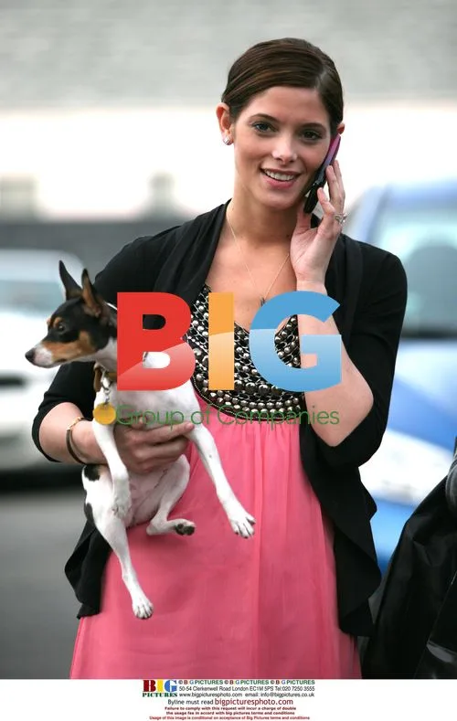Ashley Greene with dog in Beverly Hills