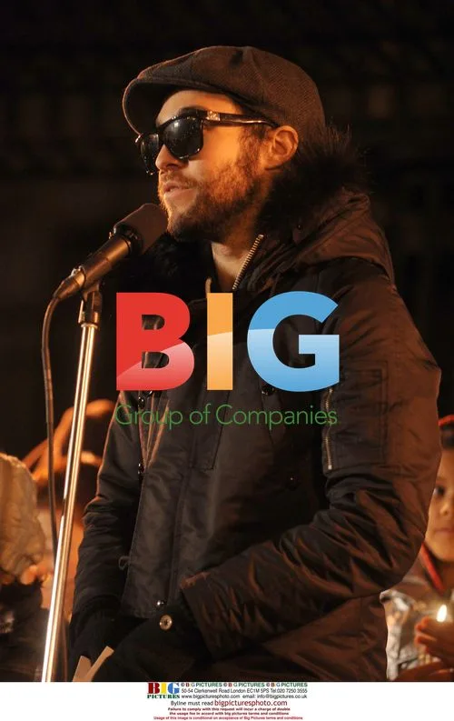 Pete Wentz at Haiti Vigil in NYC