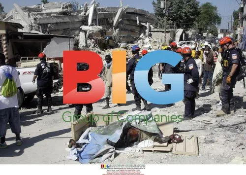 Rescue team in Haiti earthquake aftermath