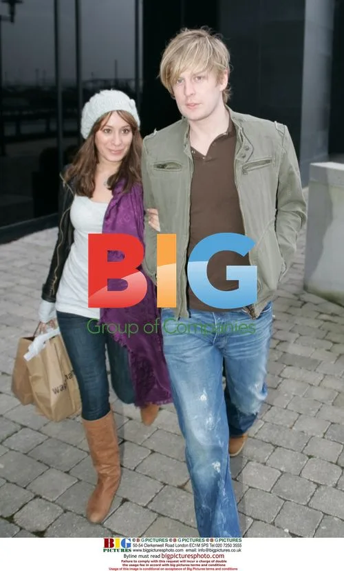 Hollyoaks actor and Abi Phillips arrive at hotel