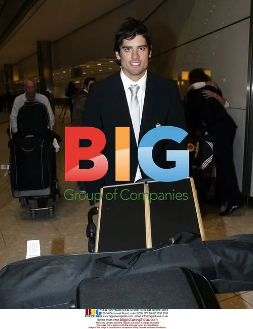 England Cricket Team Arriving at Heathrow