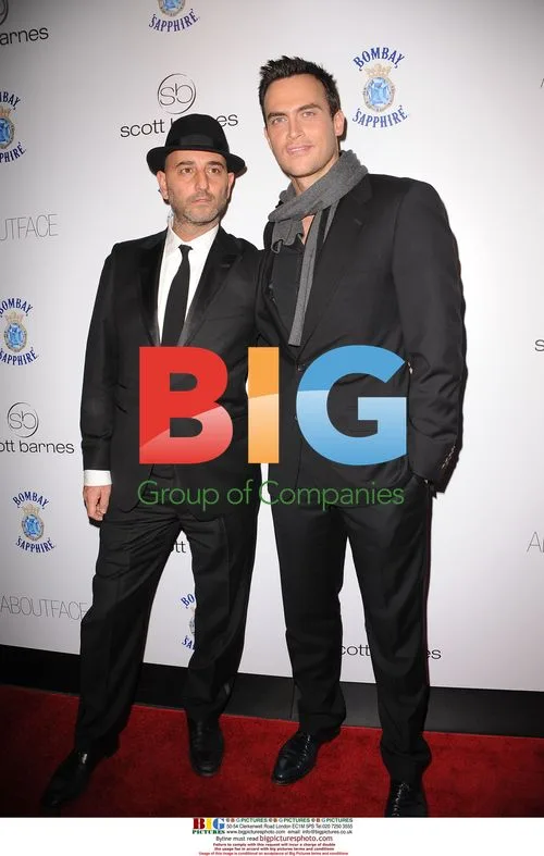 Karl Simone and Cheyenne Jackson at 'About Face' book launch