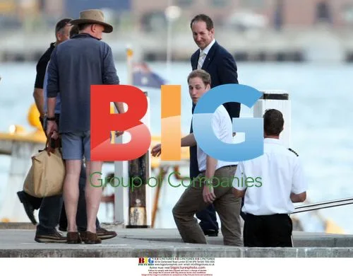 Prince William Exits Boat in Sydney