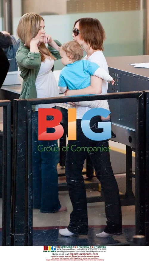 Vera Farmiga and son at LAX