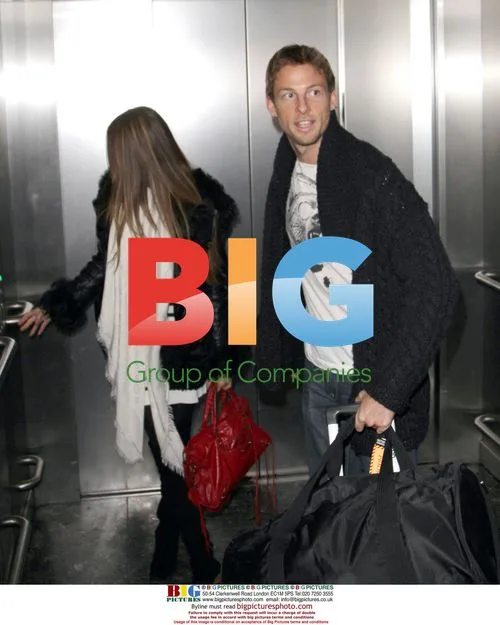Jenson Button at Heathrow Airport