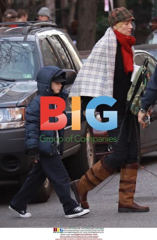 Uma Thurman picks up son in NYC