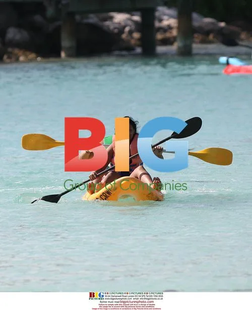 Jennifer Hudson and David Otunga in Bahamas