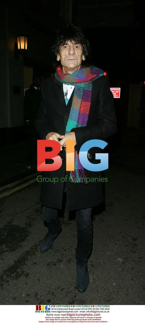 Ronnie Wood Leaving the Ivy Club