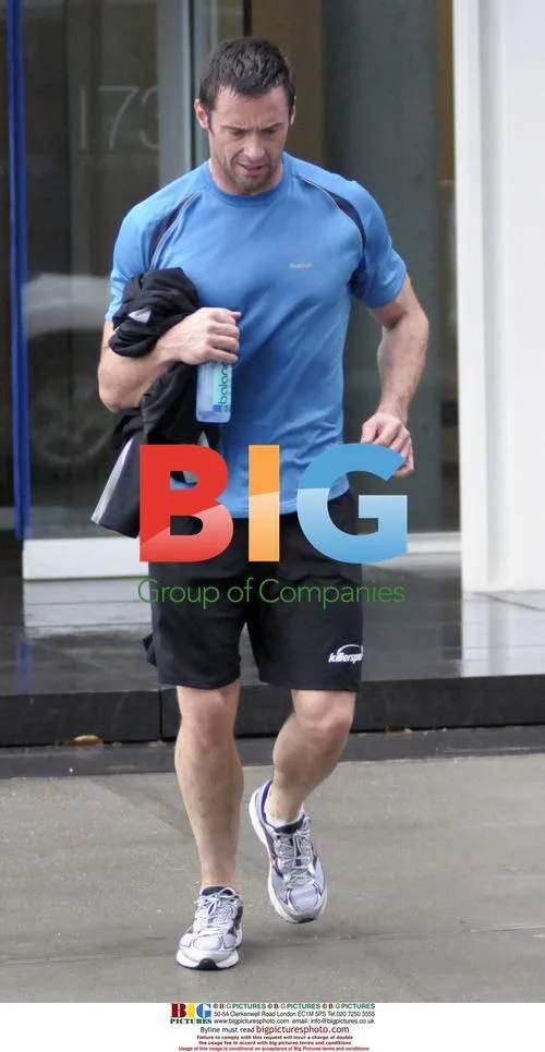 Hugh Jackman Leaving Gym in NYC