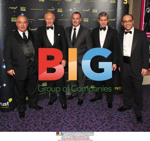 Sir Philip Green and Theo Paphitis at Retail Trust Ball