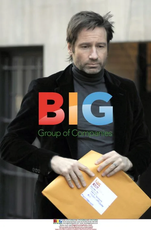 David Duchovny Leaving Apartment for TV Interview