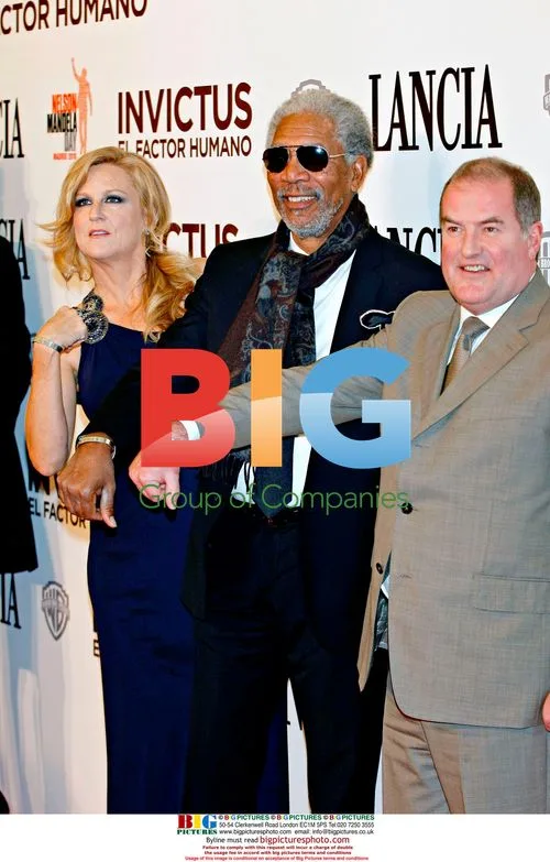 Morgan Freeman and Lori McCreary at 'Invictus' Premiere in Madrid