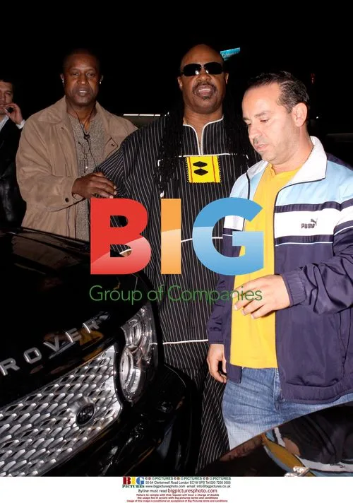 Stevie Wonder outside Wonderland nightclub