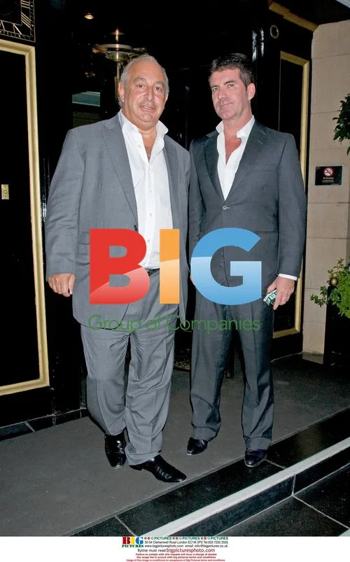 Sir Philip Green and Simon Cowell in Mayfair