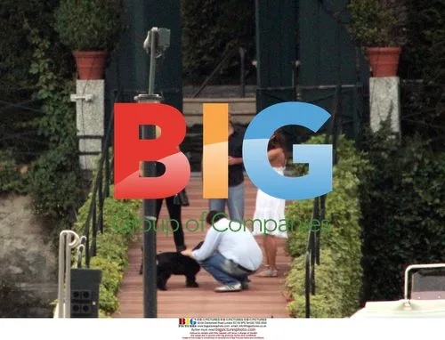Elisabetta Canalis and George Clooney in Italy
