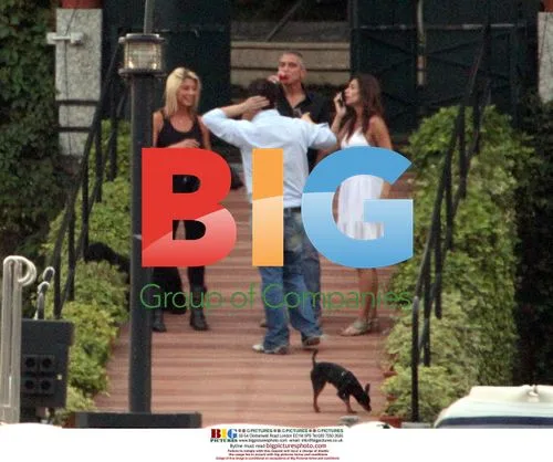 Elisabetta Canalis and George Clooney in Italy