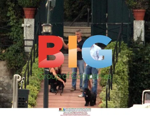Elisabetta Canalis and George Clooney in Italy