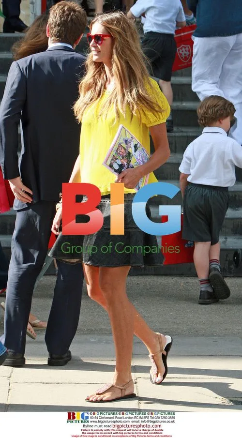 Elle Macpherson on School Run in London
